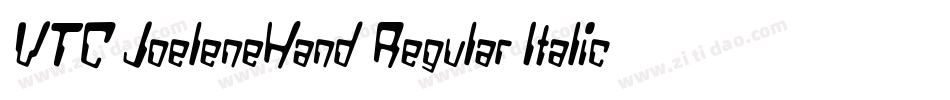 VTC JoeleneHand Regular Italic字体转换